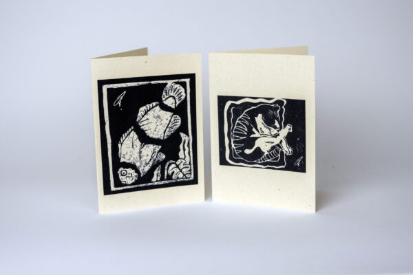 lino print card set